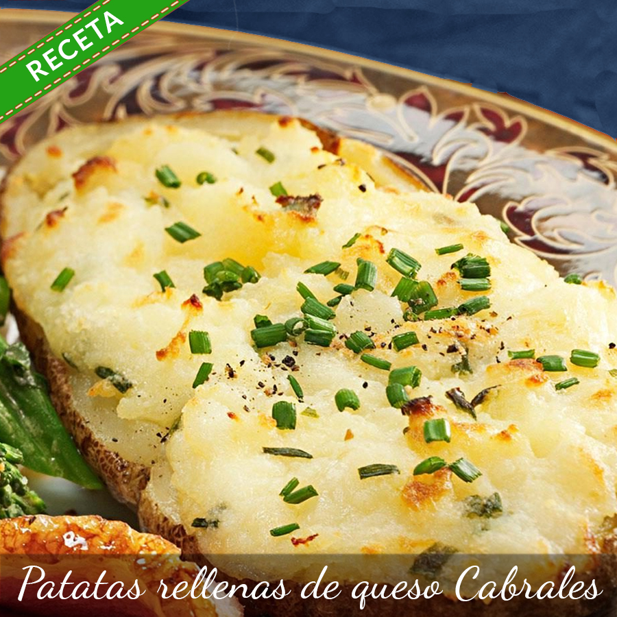 Patatas rellenas con queso Cabrales